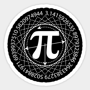 Pi Sign and Numerical Sequence Sticker